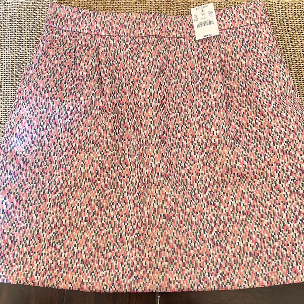 J.Crew Factory Size 2 Metallic Jacquard Tweed Mini Skirt